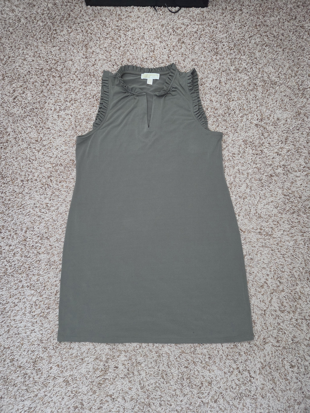 MICHAEL Michael Kors Olive Green Sleeveless High-Low Dress